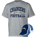 SAN DIEGO CHARGERS NFL T-SHIRT & CAP S�T